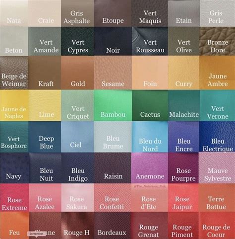 hermes color guide